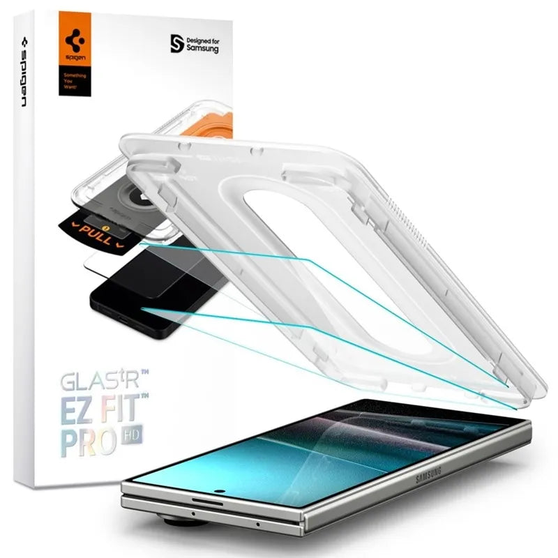 Spigen GLAS.TR EZ Fit Pro HD 2-Pack – grūdintas stiklas Samsung Galaxy Z Fold 7 (2 vnt.)