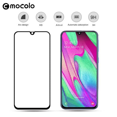 Mocolo 3D 9H Full Glue – viso ekrano apsauginis stiklas Samsung Galaxy A40 (juodas)