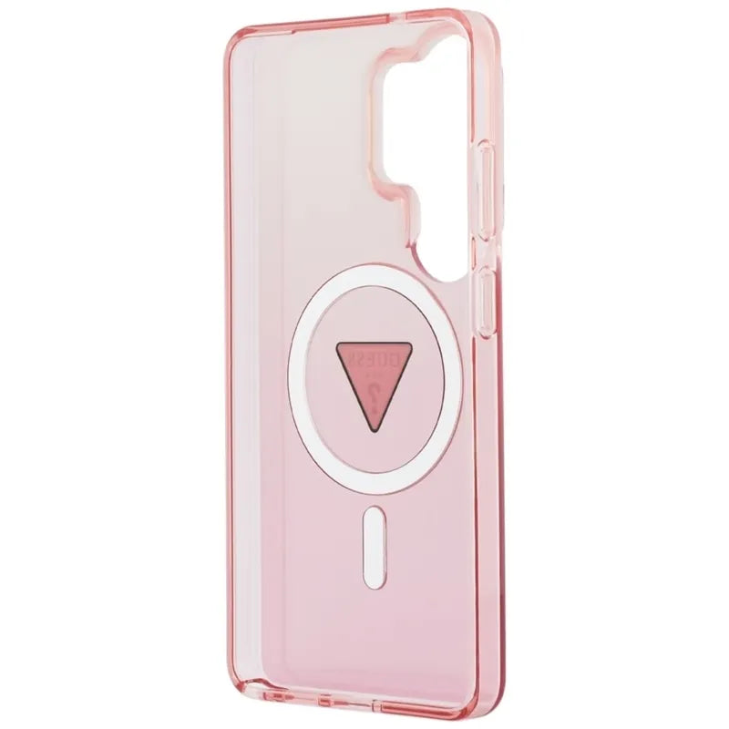 Guess IML Gradient Triangle MagSafe - Samsung Galaxy S26 Ultra dėklas (rožinis)