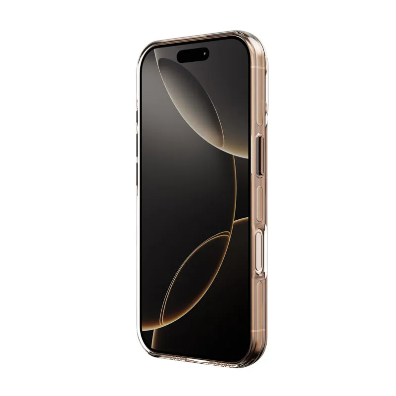 Crong Clear MAG Pro - MagSafe dėklas, skirtas iPhone 16 Pro Max (rusva)