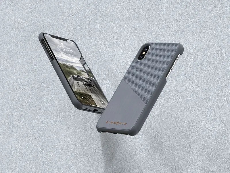 Nordic Elements Original Hel – dėklas iPhone Xs Max su tikro klevo medžio intarpu (pilkas)