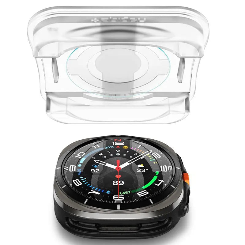 Spigen GLAS.TR EZ FIT 2-Pack – Grūdintas stiklas, skirtas Samsung Galaxy Watch Ultra 47 mm (2025/2024) (2 vienetai)