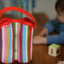 BUILT Bottle Buddy krepšys dviem buteliukams su laikikliu (Baby Pink Stripe)