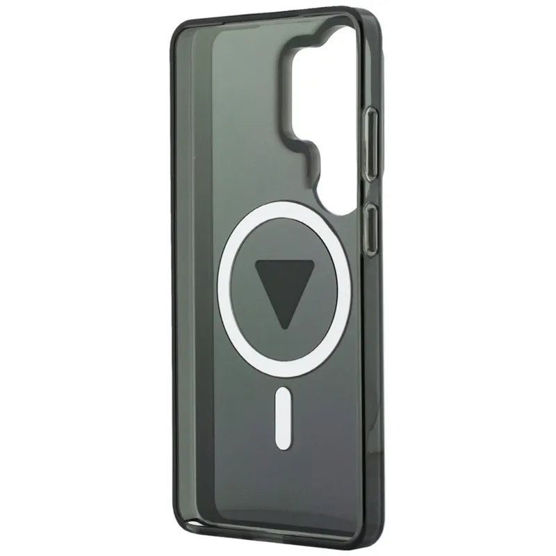 Guess IML Gradient Triangle MagSafe – Samsung Galaxy S26 Ultra dėklas (juodas)