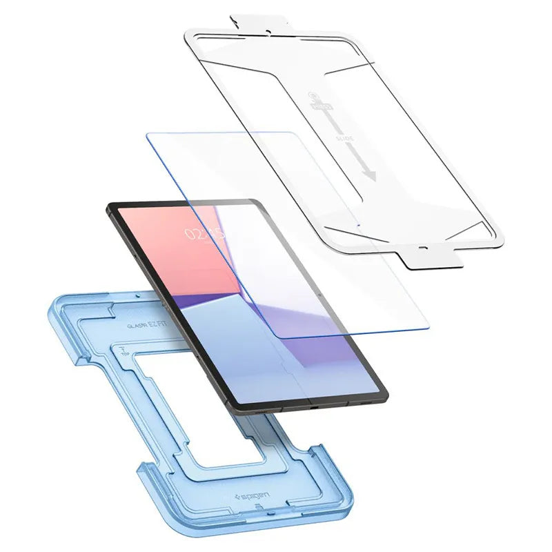 Spigen GLAS.TR EZ FIT – grūdintas stiklas, skirtas Samsung Galaxy Tab S9 11" / S9 FE / S10 FE / S10 Lite 10.9" X710 / X716B / X510 / X516B / X520 / X526 / X400 / X406B