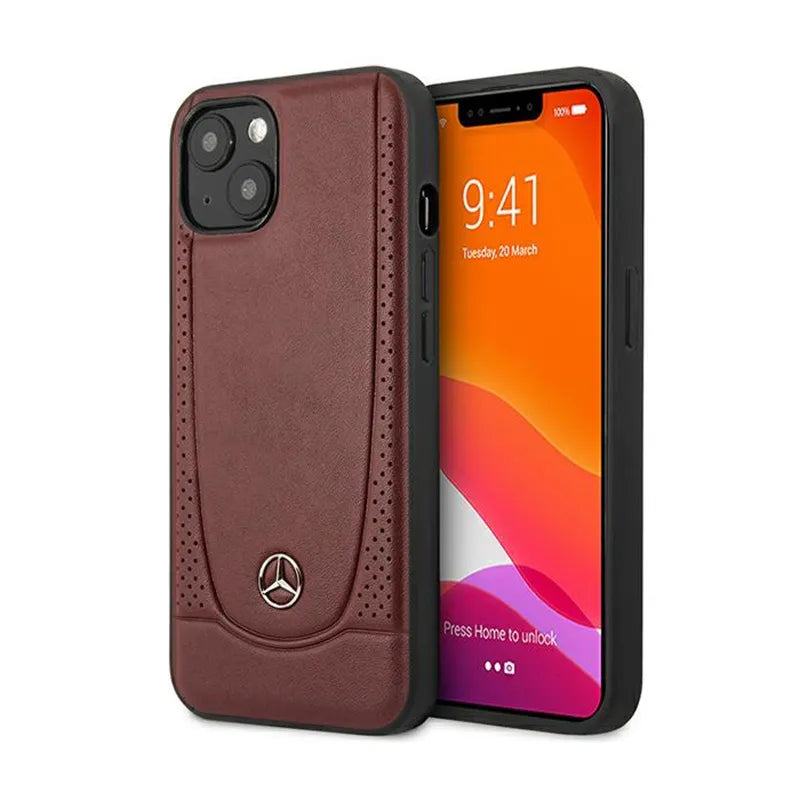 „Mercedes“ odinis „Urban Line“ dėklas „iPhone 15“ (raudonas)