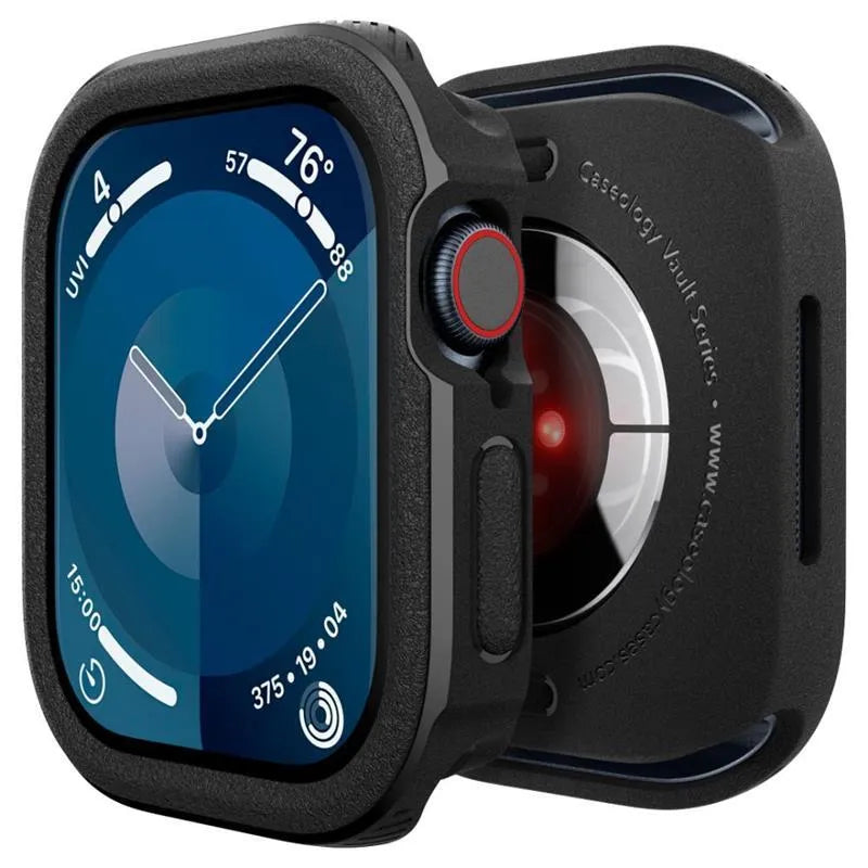 Spigen Caseology Vault – dėklas, skirtas Apple Watch 10 46 mm (matinė juoda)