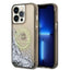Karl Lagerfeld Liquid Glitter Round RSG Logo dėklas – dėklas iPhone 14 Pro Max (juodas)