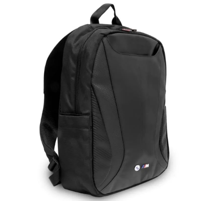 BMW Carbon&Leather Tricolor – nešiojamojo kompiuterio kuprinė 16" (juoda)