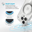 Speck Presidio Perfect-Clear Grip ClickLock & MagSafe – dėklas iPhone 16 Pro (skaidrus / chromuota apdaila / Serene Silver)