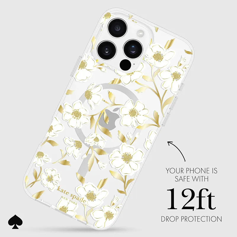 Kate Spade New York Protective Gems MagSafe – dėklas iPhone 16 Pro Max (Sunshine Floral)