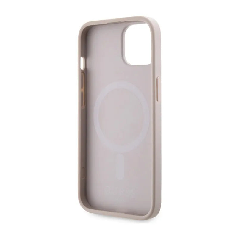 Guess GCube Stripes MagSafe – Dėklas iPhone 14 Plus (rožinis)