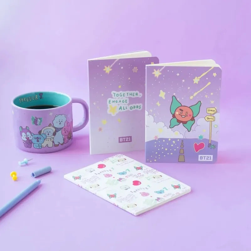 BT21 – A6 formato SHOOKY užrašinių rinkinys (3 vnt.)