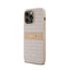 DKNY Leather Mono Stripe & Metal Logo – iPhone 14 Pro dėklas (rožinis)