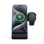„Crong MagSpot Pivot Stand“ – 3-in-1 belaidis įkroviklis su „MagSafe“, skirtas „iPhone“, „Apple Watch“ ir „AirPods“ (juodas)