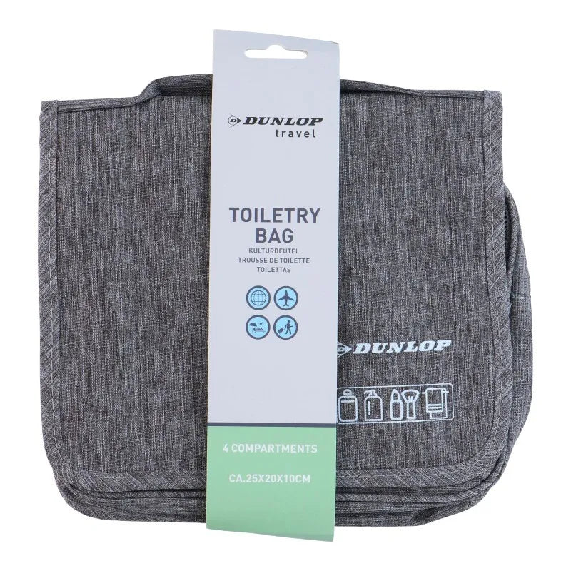 Dunlop – kelioninė kosmetinė su kabliuku pakabinimui 25x20x10 cm (pilka)