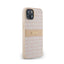 DKNY „Leather Mono Stripe & Metal Logo“ – dėklas „iPhone 14 / 15 / 13“ (rožinis)