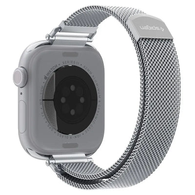 Spigen WBM4 – nerūdijančio plieno dirželis, skirtas Apple Watch 40/41/42 mm (sidabrinis)