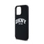 DKNY Liquid Silicone White Printed Logo MagSafe – dėklas iPhone 13 Pro Max telefonui (juodas)