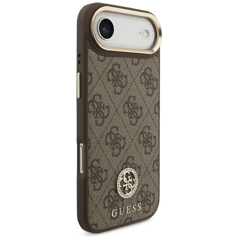 Guess 4G Strass Logo MagSafe - Dėklas iPhone Air (Rudas)