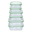 Alpina – 6 stiklo maisto indų rinkinys su dangteliais pietų dėžutės 370 ml / 640 ml / 1050 ml