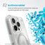 Speck Presidio Perfect-Clear Grip ClickLock & MagSafe – dėklas iPhone 16 Pro (skaidrus / chromuota apdaila / Serene Silver)