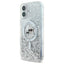 Karl Lagerfeld Liquid Glitter Karl & Choupette Head MagSafe – dėklas iPhone 16 Plus (skaidrus)