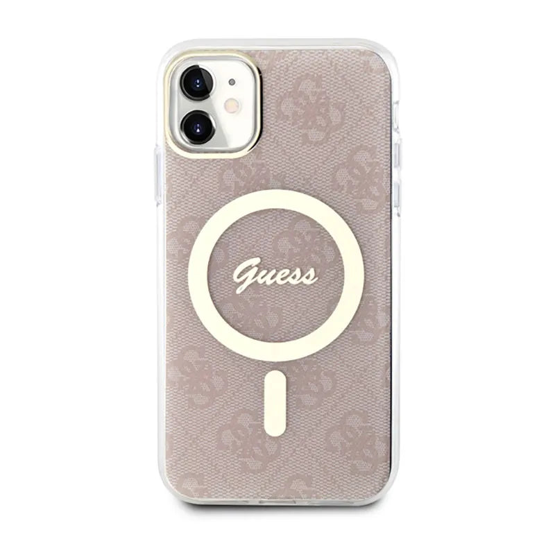 Guess 4G MagSafe – dėklas iPhone 11 (rožinis)