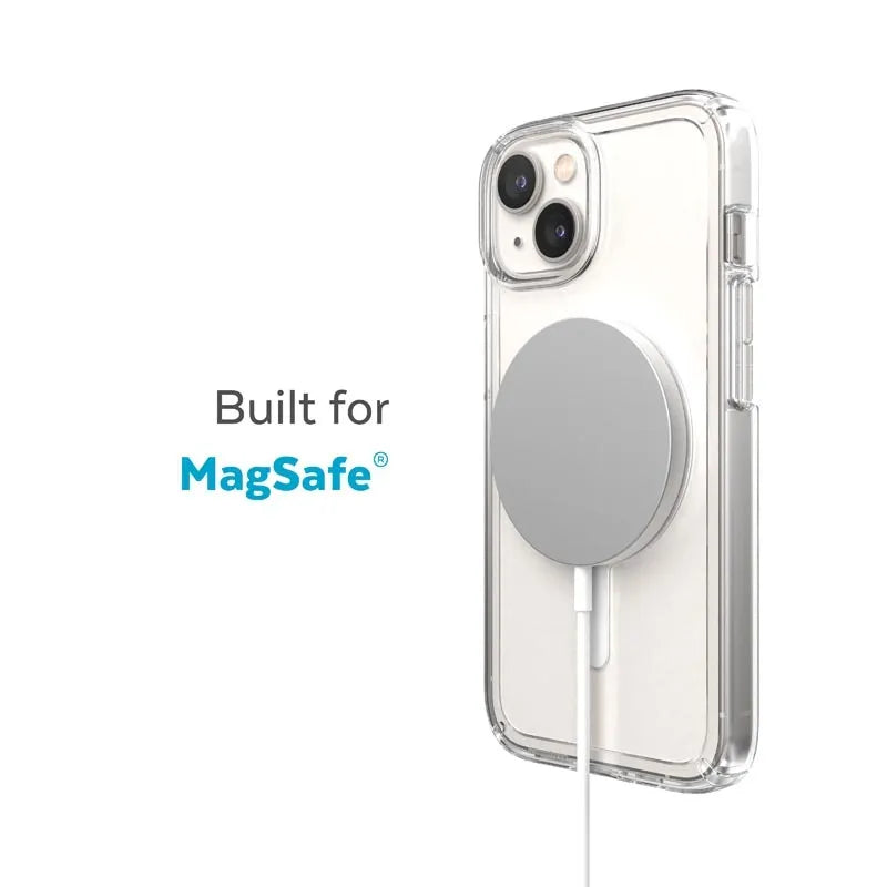 Speck Gemshell + MagSafe – dėklas iPhone 15 Plus / iPhone 14 Plus su MICROBAN danga (skaidrus)