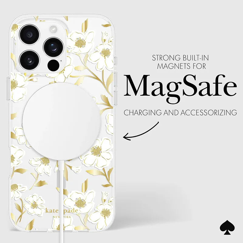 Kate Spade New York Protective Gems MagSafe – dėklas iPhone 16 Pro Max (Sunshine Floral)
