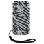 Karl Lagerfeld IML Zebra Pattern & Cord – dėklas, skirtas iPhone 16 (juodas)