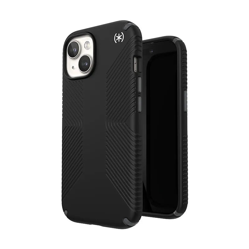 Speck Presidio2 Grip Magsafe - Dėklas iPhone 17e / 16e / 15 / 14 / 13 (Juoda / Skalūno pilka / Balta)