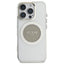 Guess IML Metal Colored Circle Classic Logo MagSafe – dėklas iPhone 16 Pro (pilkas)