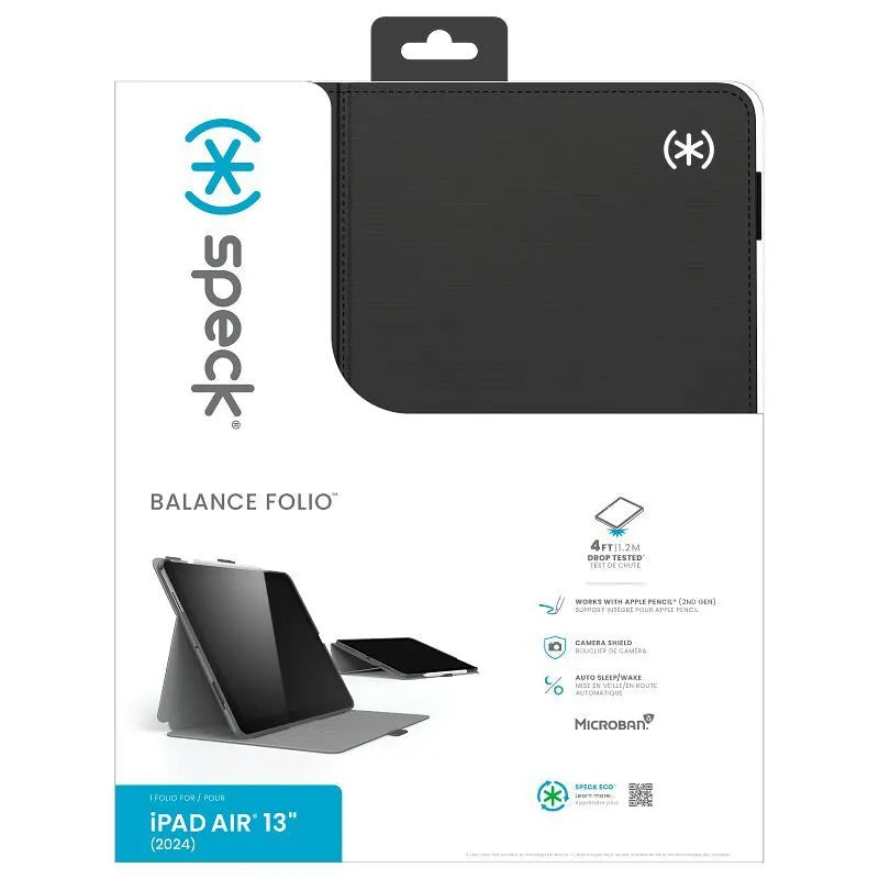 Speck Balance Folio – dėklas iPad Air 13” (2026 - 2024) (juodas)