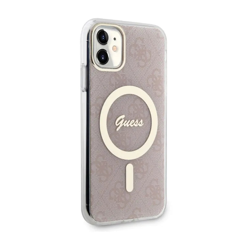 Guess 4G MagSafe – dėklas iPhone 11 (rožinis)