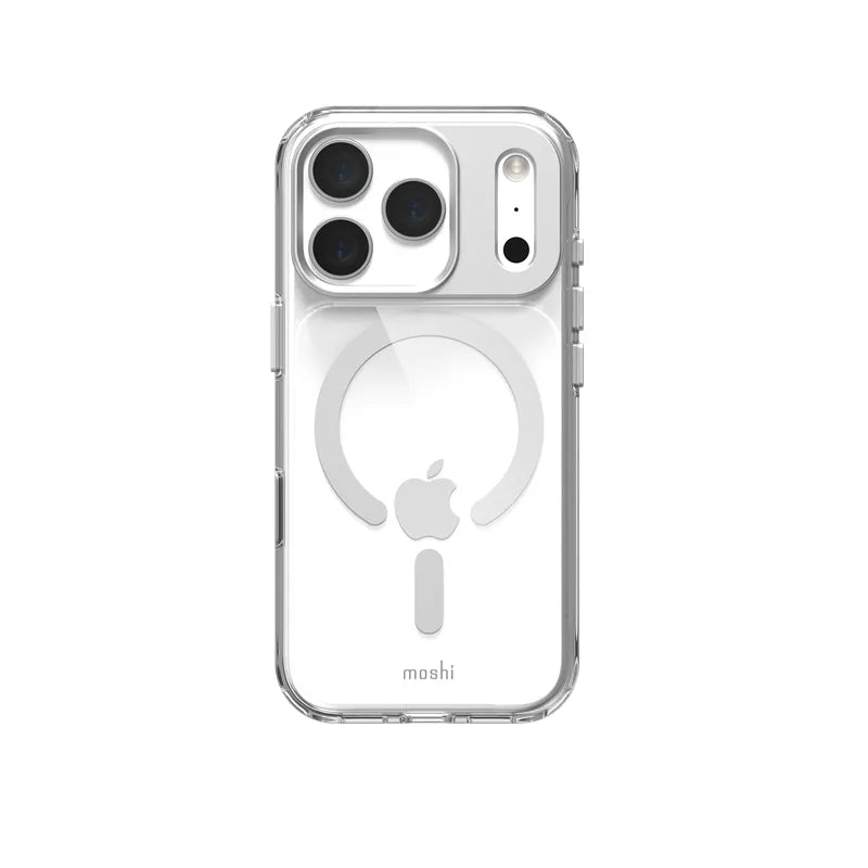 Moshi iGlaze MagSafe – dėklas iPhone 17 Pro (Luna Silver)