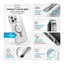 Speck Presidio Perfect-Clear Grip ClickLock & MagSafe – Dėklas iPhone 16 Pro Max (Skaidrus / Chromuota apdaila / Serene Silver)