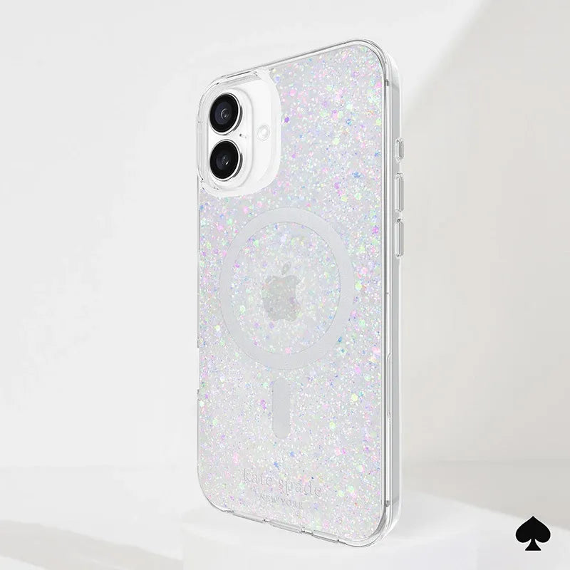 „Kate Spade New York“ apsauginis „MagSafe“ dėklas, skirtas „iPhone 16 Plus“ (stambūs blizgučiai)