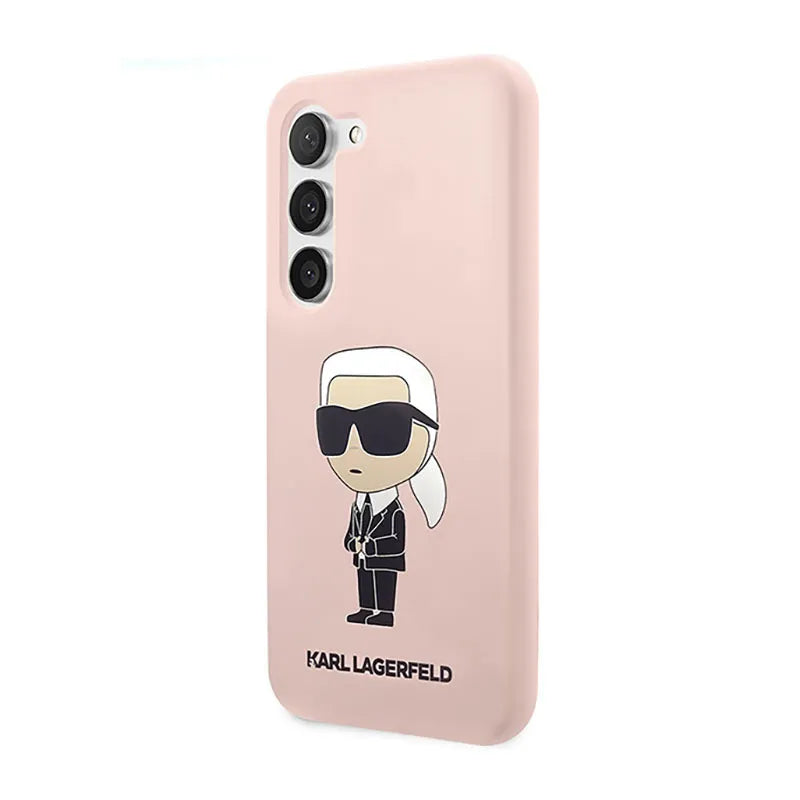 Karl Lagerfeld Silicone NFT Ikonik – dėklas Samsung Galaxy S23 (rožinis)