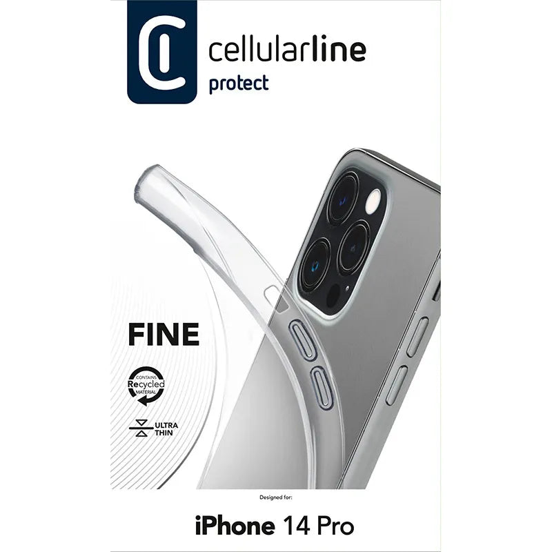 Cellularline Fine – dėklas iPhone 14 Pro (skaidrus)