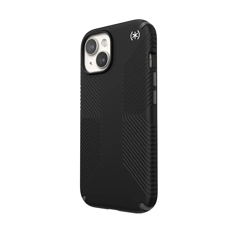 Speck Presidio2 Grip Magsafe - Dėklas iPhone 17e / 16e / 15 / 14 / 13 (Juoda / Skalūno pilka / Balta)