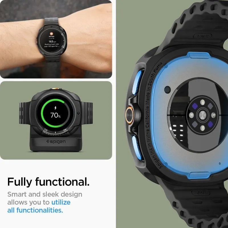 Spigen Liquid Air – dėklas Samsung Galaxy Watch 8 Classic 46 mm (matinė juoda)