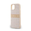 DKNY „Leather Mono Stripe & Metal Logo“ – dėklas „iPhone 14 / 15 / 13“ (rožinis)