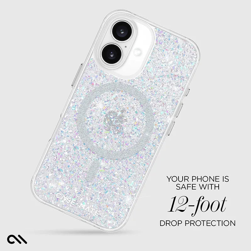 Case-Mate Twinkle MagSafe – dėklas „iPhone 16“ (Disco)
