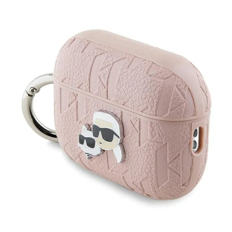 Karl Lagerfeld Monogram Karl & Choupette Head – AirPods Pro 2 dėklas (rožinis)