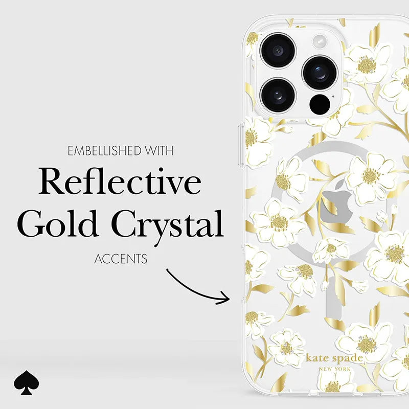 Kate Spade New York Protective Gems MagSafe – dėklas iPhone 16 Pro Max (Sunshine Floral)