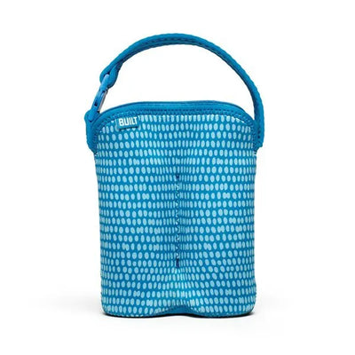 BUILT Bottle Buddy dviejų buteliukų krepšys su laikikliu (Dribble Dots Blue)