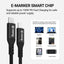 Crong Soft Link – 100W PD 5A USB-C į USB-C laidas 25 cm (juodas)