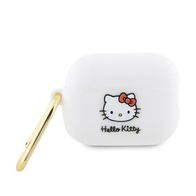 Hello Kitty silikoninis 3D Kitty Head dėklas AirPods Pro 2 ausinėms (baltas)