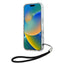 Karl Lagerfeld IML Zebra Pattern & Cord – dėklas, skirtas iPhone 16 (juodas)